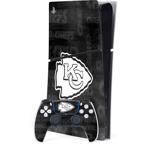 NFL Kansas City Chiefs Black & White PlayStation PS5 Skins