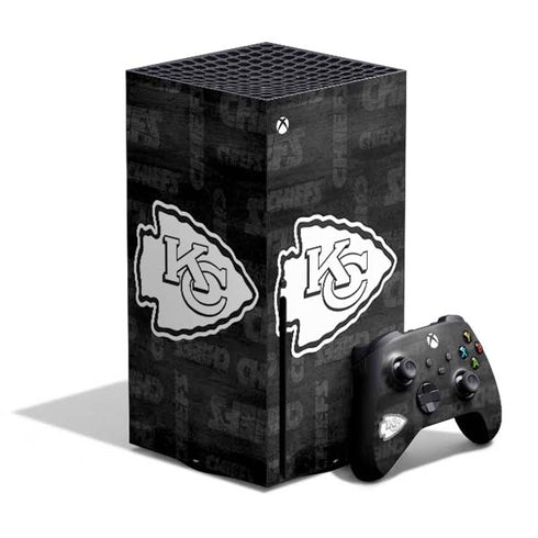 NFL Kansas City Chiefs Black & White Xbox Series X Bundle Skin