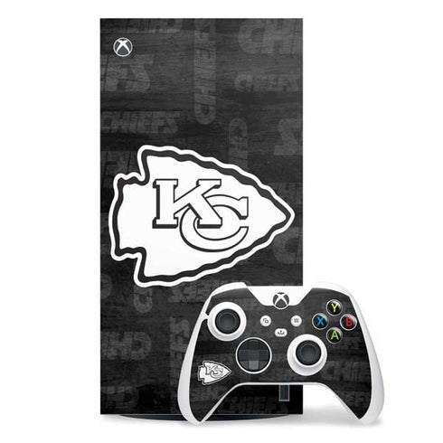 NFL Kansas City Chiefs Black & White Xbox Series X Skins
