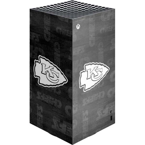NFL Kansas City Chiefs Black & White XBox Series X Digital Edition Console Skin
