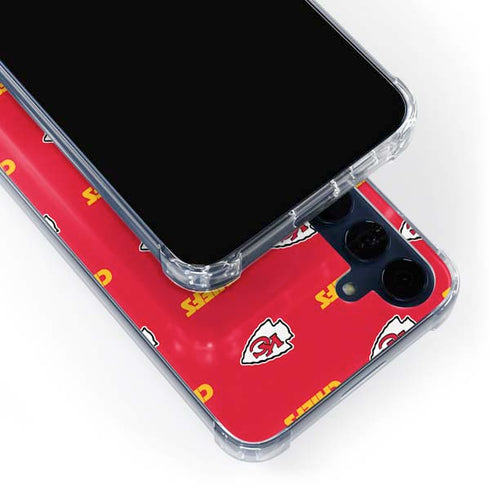 NFL Kansas City Chiefs Blitz Series Galaxy A55 5G Clear Case
