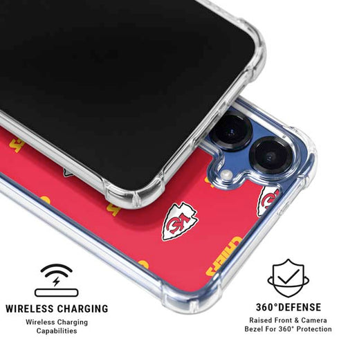 NFL Kansas City Chiefs Blitz Series Galaxy S25 Clear Case