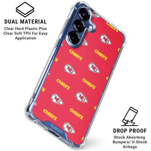 NFL Kansas City Chiefs Blitz Series Galaxy S25 Clear Case