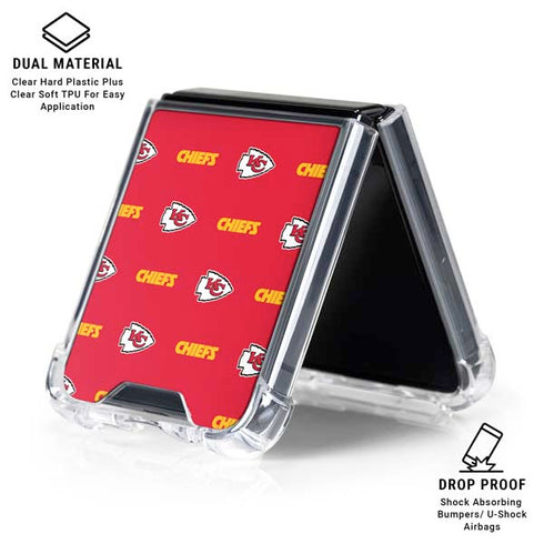 NFL Kansas City Chiefs Blitz Series Galaxy Z Flip6 Clear Case