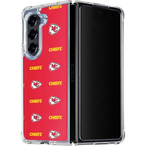 NFL Kansas City Chiefs Blitz Series Galaxy Z Fold5 5G Clear Case