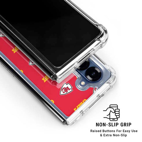 NFL Kansas City Chiefs Blitz Series Galaxy Z Fold6 Clear Case
