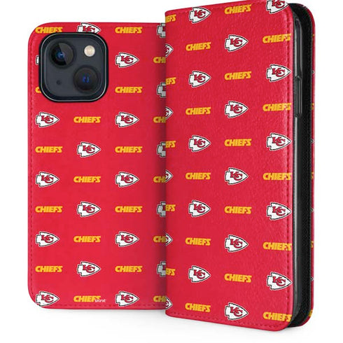 NFL Kansas City Chiefs Blitz Series iPhone 15 Plus Folio Case