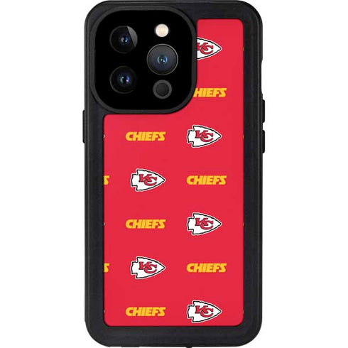 NFL Kansas City Chiefs Blitz Series iPhone 15 Pro Waterproof Case