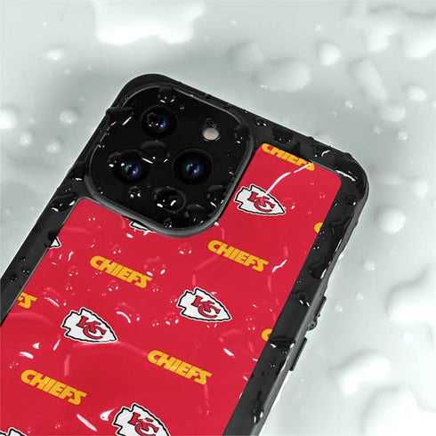 NFL Kansas City Chiefs Blitz Series iPhone 15 Pro Waterproof Case