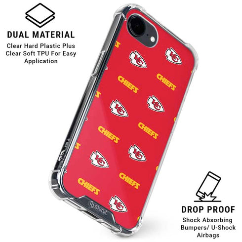 NFL Kansas City Chiefs Blitz Series iPhone 16e Clear Case