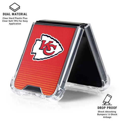NFL Kansas City Chiefs Breakaway Galaxy Z Flip6 Clear Case