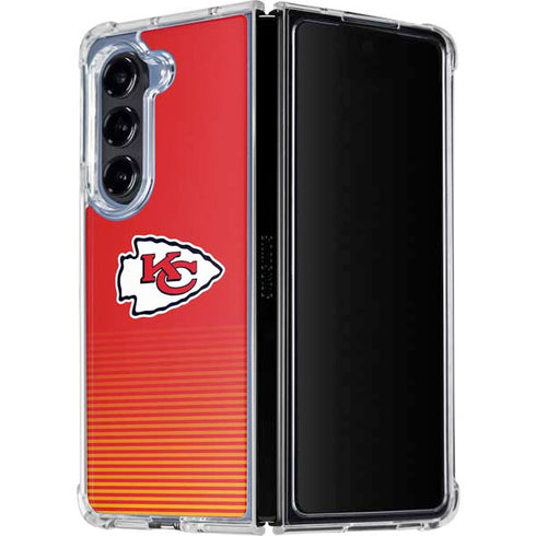 NFL Kansas City Chiefs Breakaway Galaxy Z Fold5 5G Clear Case