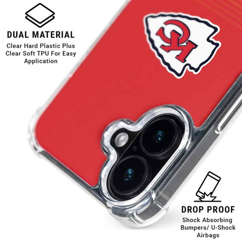 NFL Kansas City Chiefs Breakaway iPhone 16 Clear Case