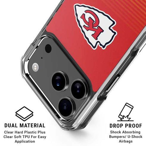 NFL Kansas City Chiefs Breakaway iPhone 18 Pro Clear Case