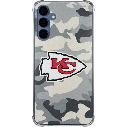 NFL Kansas City Chiefs Camo Galaxy A55 5G Clear Case