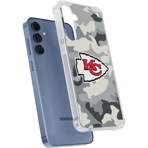 NFL Kansas City Chiefs Camo Galaxy A55 5G Clear Case