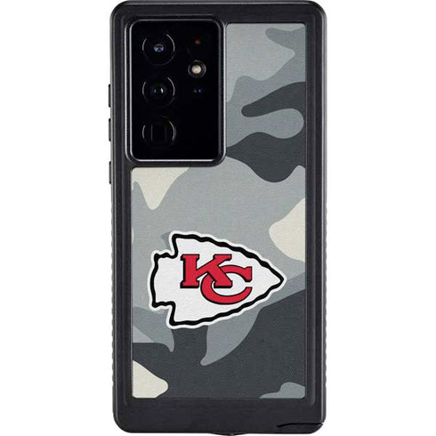 NFL Kansas City Chiefs Camo Galaxy S24 Ultra Waterproof Case