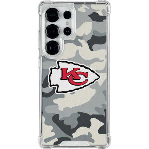 NFL Kansas City Chiefs Camo Galaxy S25 Ultra Clear Case