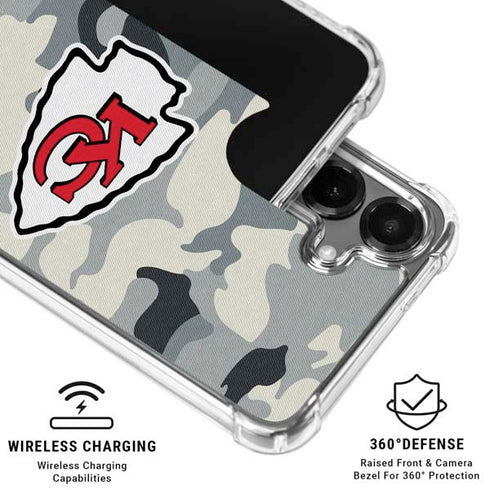 NFL Kansas City Chiefs Camo Galaxy S26 Clear Case