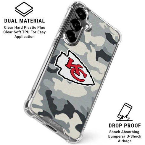 NFL Kansas City Chiefs Camo Galaxy S26 Plus Clear Case