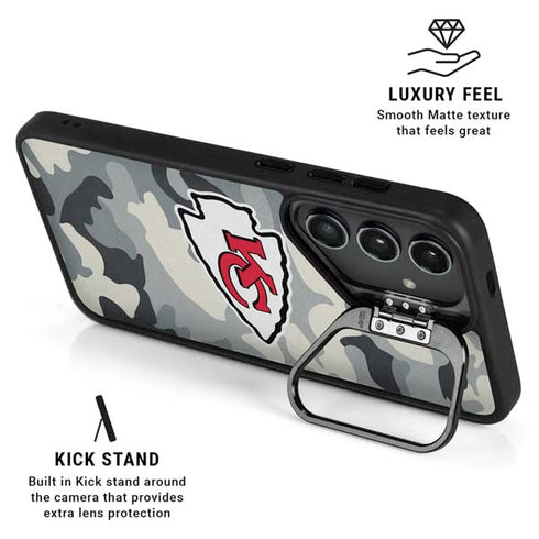 NFL Kansas City Chiefs Camo Galaxy S26 Ultra Kickstand Case