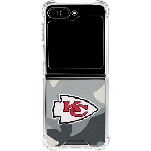 NFL Kansas City Chiefs Camo Galaxy Z Flip6 Clear Case