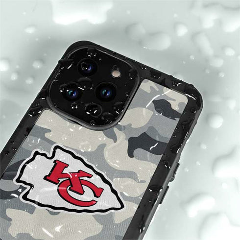 NFL Kansas City Chiefs Camo iPhone 15 Pro Waterproof Case