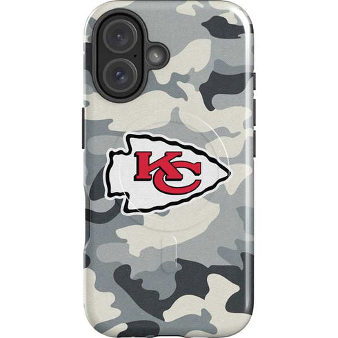 NFL Kansas City Chiefs Camo iPhone 16 Magsafe Impact Case