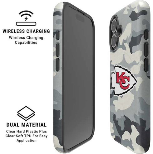 NFL Kansas City Chiefs Camo iPhone 16 Plus Magsafe Impact Case