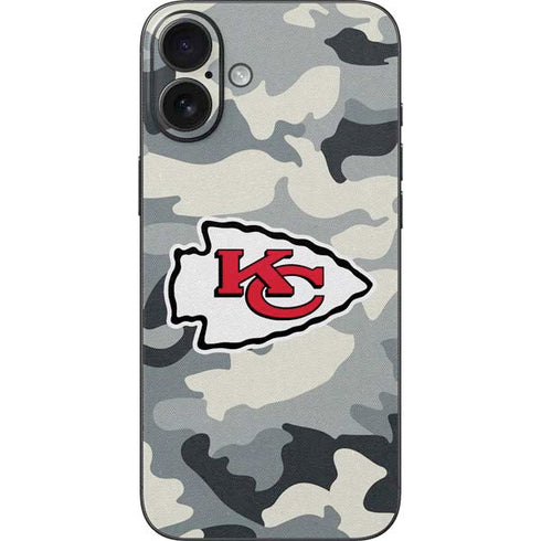 NFL Kansas City Chiefs Camo iPhone 16 Plus Skin