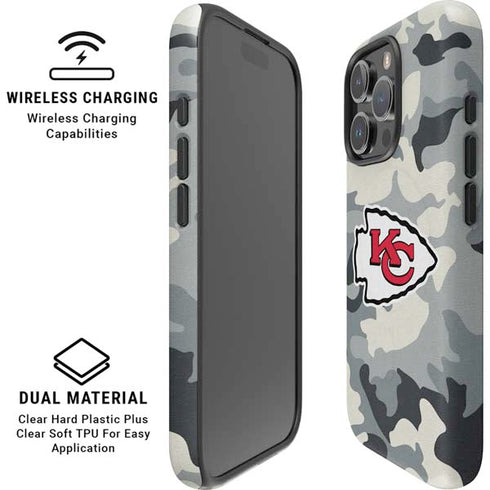 NFL Kansas City Chiefs Camo iPhone 16 Pro Magsafe Impact Case