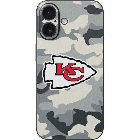 NFL Kansas City Chiefs Camo iPhone 16 Skin