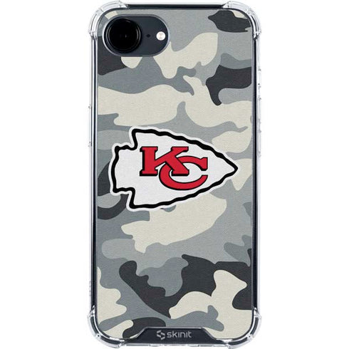 NFL Kansas City Chiefs Camo iPhone 16e Clear Case