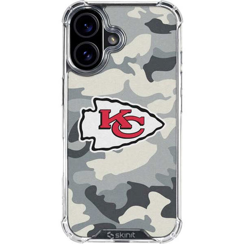 NFL Kansas City Chiefs Camo iPhone 17 Clear Case