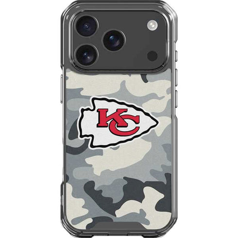 NFL Kansas City Chiefs Camo iPhone 18 Pro Clear Case