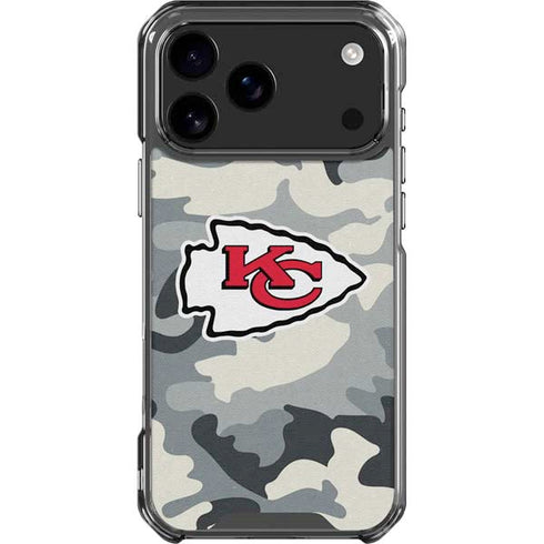 NFL Kansas City Chiefs Camo iPhone 18 Pro Max Clear Case