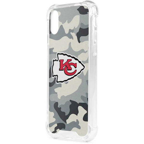 NFL Kansas City Chiefs Camo iPhone XS Clear Case