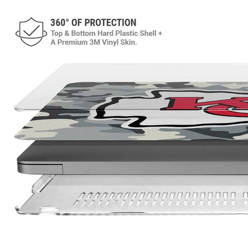 NFL Kansas City Chiefs Camo MacBook Pro 14in (2021-24) Case plus Skin