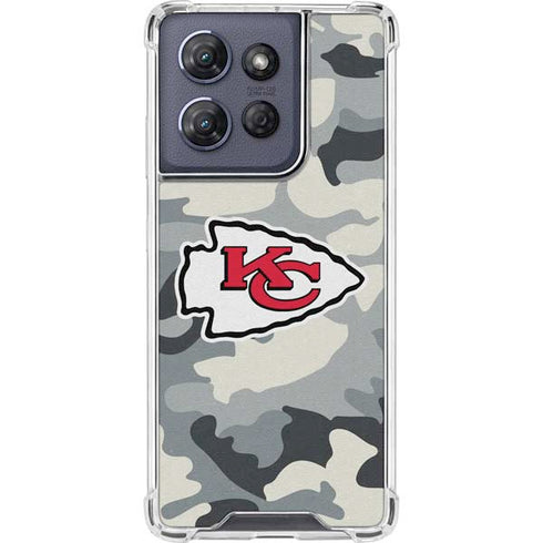 NFL Kansas City Chiefs Camo Moto G 5G (2025) Clear Case