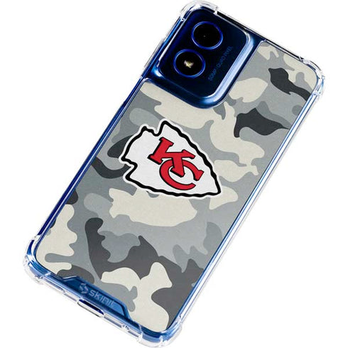 NFL Kansas City Chiefs Camo Moto G 5G (2024) Clear Case