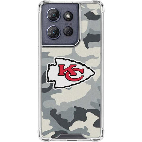 NFL Kansas City Chiefs Camo Moto G Play 5G (2025) Clear Case