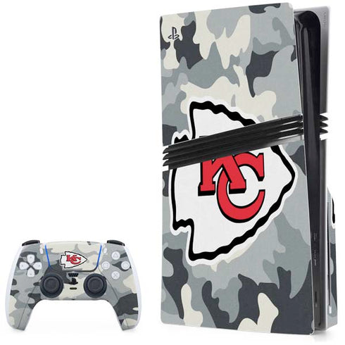 NFL Kansas City Chiefs Camo PS5 Pro Disk Bundle Skin