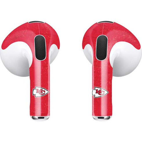 NFL Kansas City Chiefs Distressed Apple AirPods (3rd Gen 2021) Skin