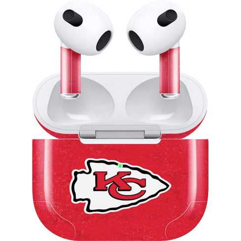 NFL Kansas City Chiefs Distressed Apple AirPods (3rd Gen 2021) Skin