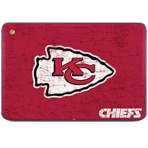 NFL Kansas City Chiefs Distressed HP Chromebook Skin