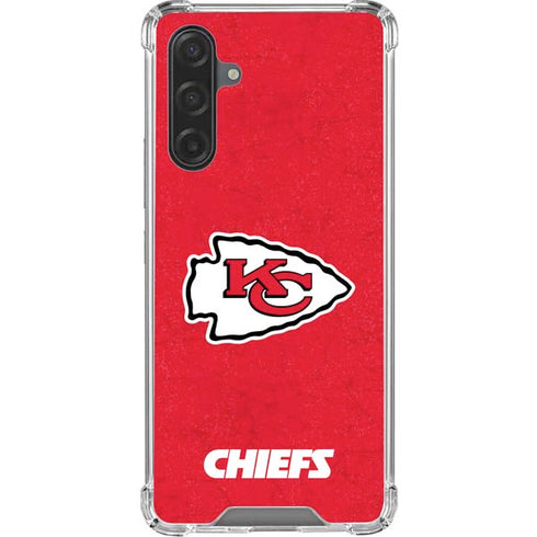 NFL Kansas City Chiefs Distressed Galaxy A17 Clear Case