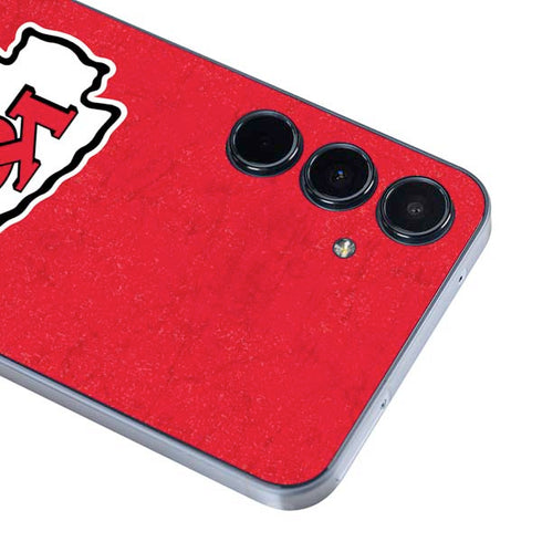 NFL Kansas City Chiefs Distressed Galaxy A55 5G Skin