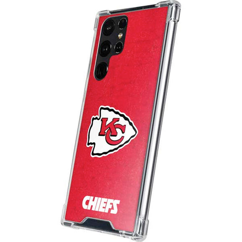 NFL Kansas City Chiefs Distressed Galaxy S23 Ultra Clear Case