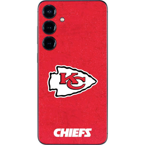 NFL Kansas City Chiefs Distressed Galaxy S25 Skin