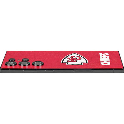 NFL Kansas City Chiefs Distressed Galaxy S25 Ultra Skin
